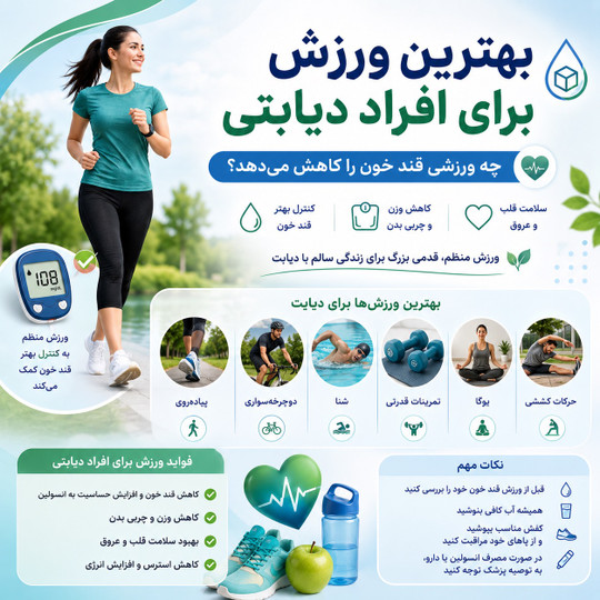 بهترین ورزش برای افراد دیابتی | چه ورزشی قند خون را کاهش میدهد؟